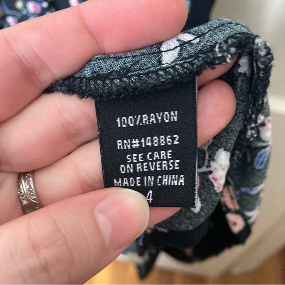 Torrid black floral challis hi low sleeveless flowy dress womens 4X - Picture 10 of 10